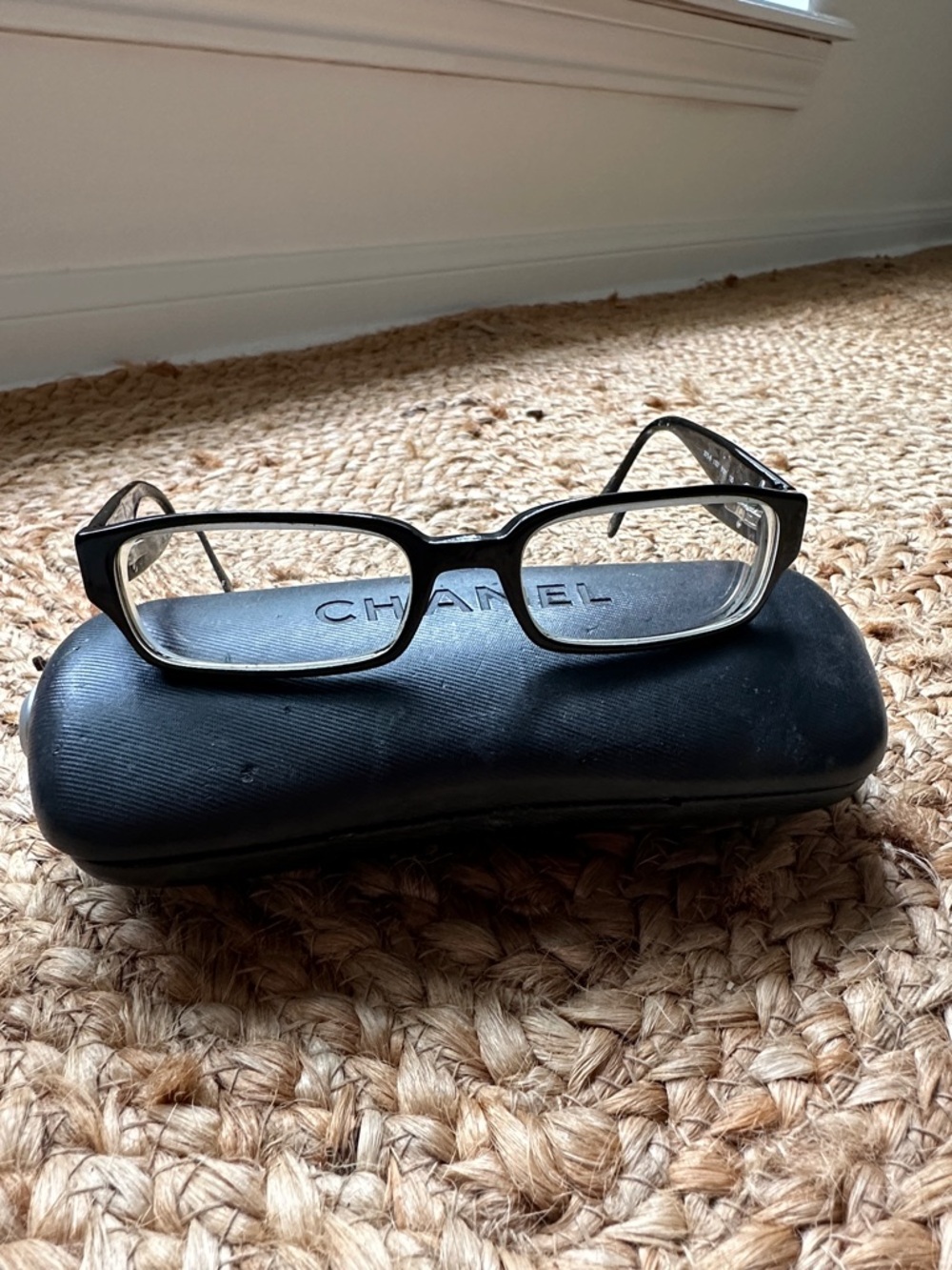 Chanel black reading glasses w rhinestones CCs - Picture 3 of 9